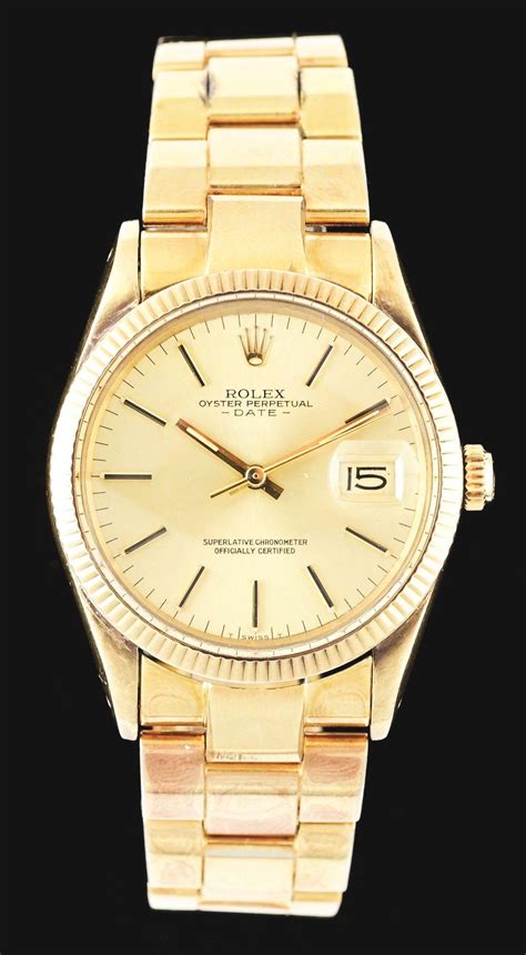 rolex ref 15037|14k gold Rolex watch.